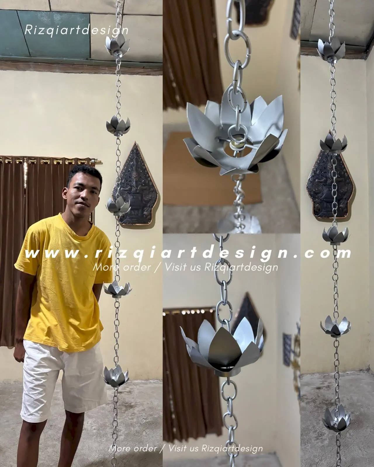 Rainchain rantai air tembaga terlengkap dan bisa custom sesuai kebutuhan anda.