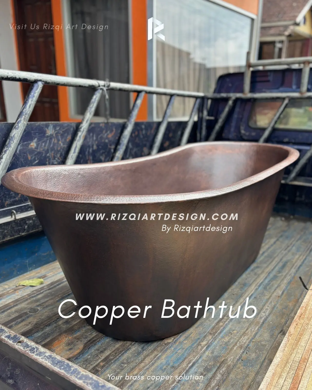 Babar textured copper bathtub by rizqiartdesign