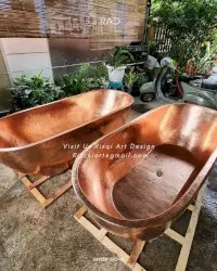 Bak mandi double tembaga texture babar
