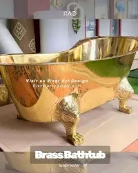 Bak Mandi Kuningan Kaki Harimau Custom 
