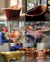 Bengkel pembuatan bak mandi tembaga dan kuningan terbaik