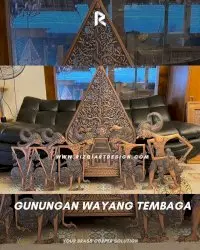 Gunungan wayang Pandawa Punokawan Tembaga Klasik