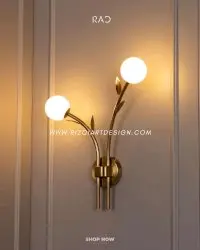 Lampu Dinding Minimalis Kuningan Estetik