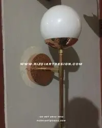 Lampu Dinding Tembaga Motif Minimalis