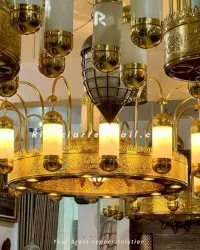 Lampu gantung masjid nabawi Madinah mengkilap By Rizqiartdesign 