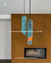 Lampu Gantung Minimalis Tembaga Antik