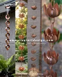 Pusat terlengkap rainchain rantai air tembaga dan kuningan by Rizqiartdesign 