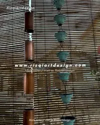 Rainchain rantai air tembaga cokelat dan patina antik by rizqiartdesign 