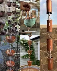 Rainchain rantai talang air hujan tembaga premium berbagai model design.