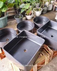 Wastafel tembaga custom semau anda di pengrajin rizqiartdesign 